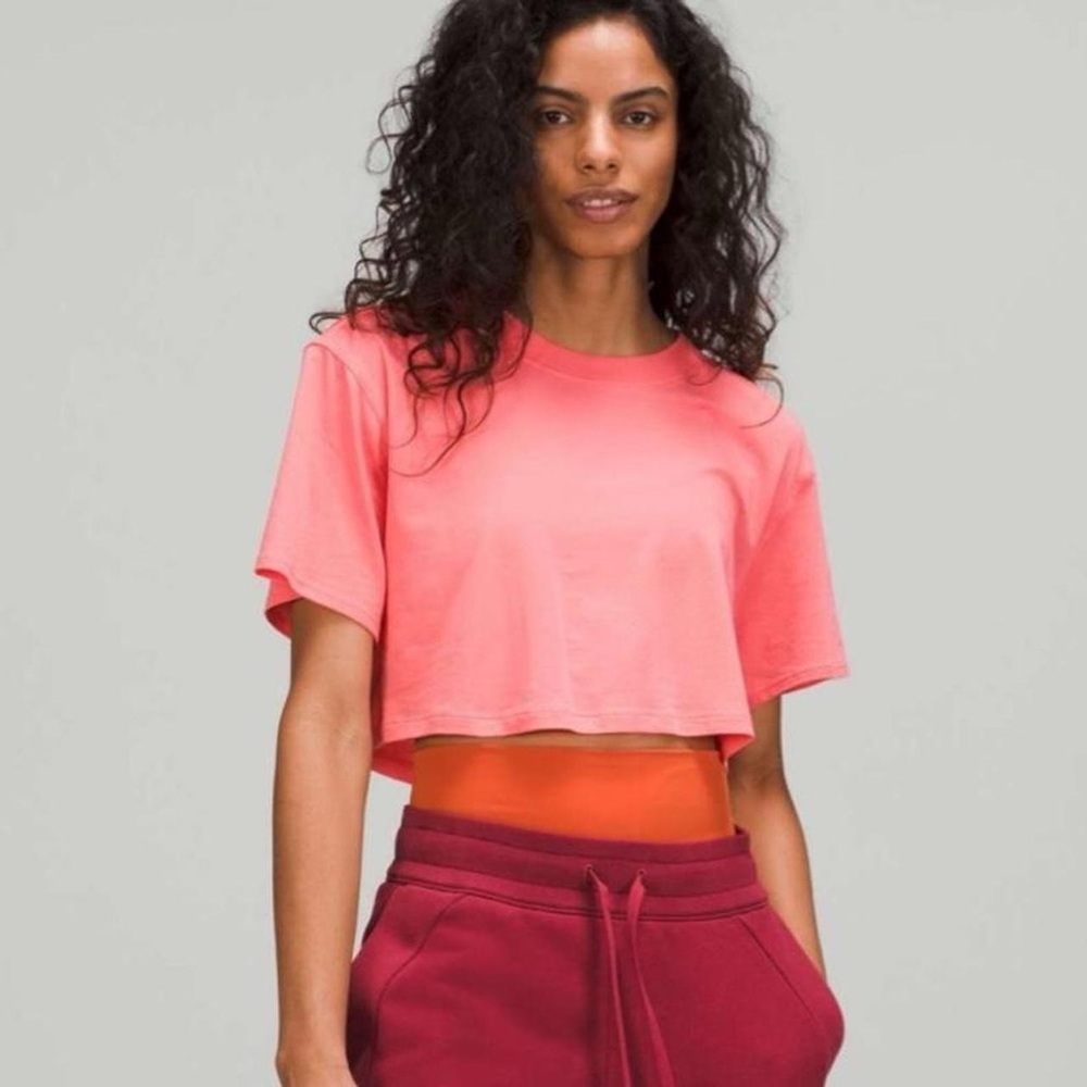 Lululemon Athletica Coral Crop Top